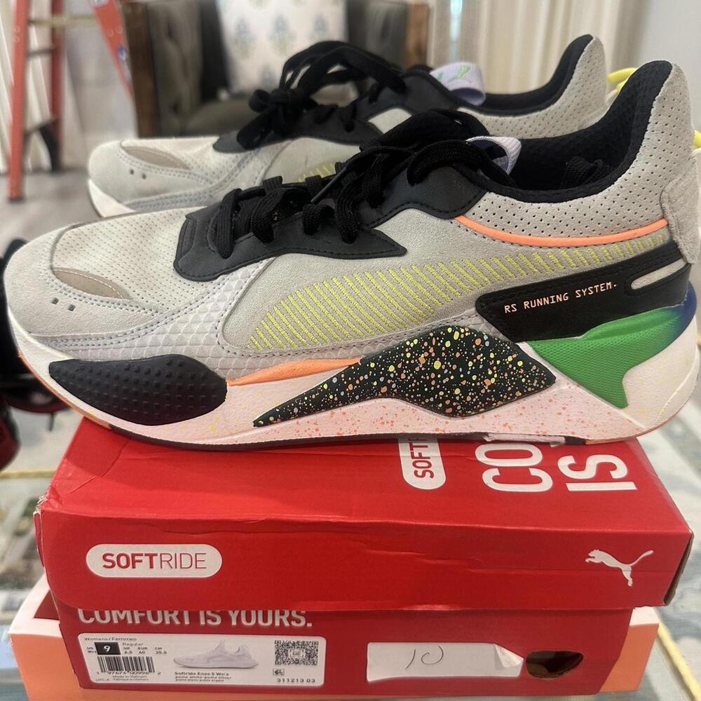 Puma Men's Multi and White Trainer